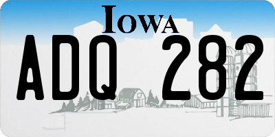IA license plate ADQ282