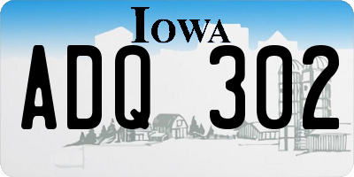 IA license plate ADQ302