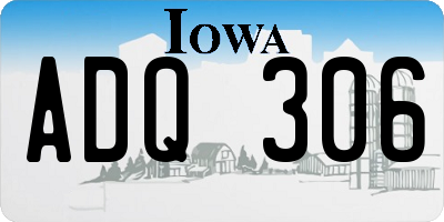 IA license plate ADQ306