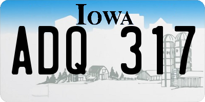 IA license plate ADQ317