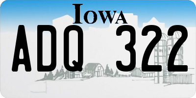 IA license plate ADQ322