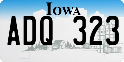 IA license plate ADQ323