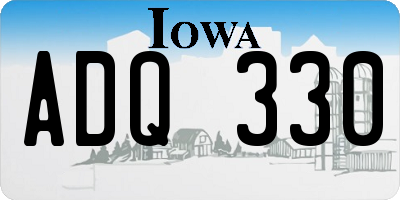 IA license plate ADQ330