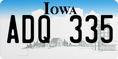 IA license plate ADQ335