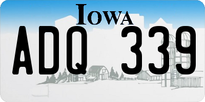 IA license plate ADQ339