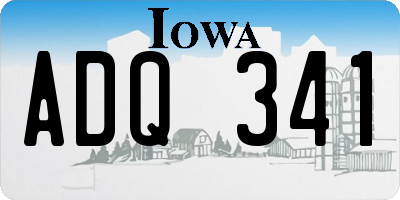 IA license plate ADQ341