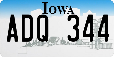 IA license plate ADQ344