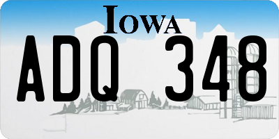 IA license plate ADQ348