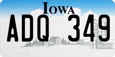 IA license plate ADQ349