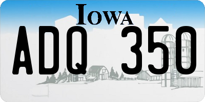 IA license plate ADQ350