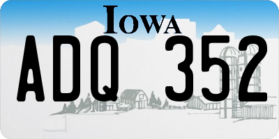 IA license plate ADQ352