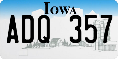 IA license plate ADQ357