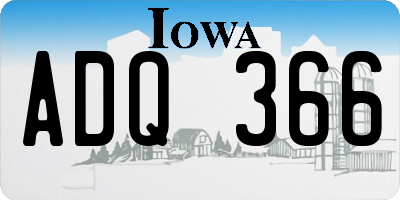 IA license plate ADQ366