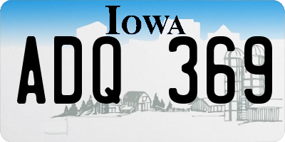 IA license plate ADQ369