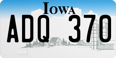 IA license plate ADQ370