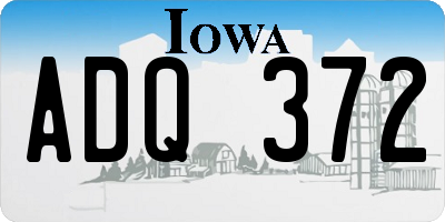 IA license plate ADQ372