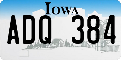 IA license plate ADQ384
