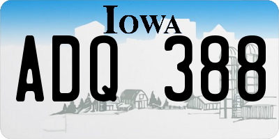 IA license plate ADQ388