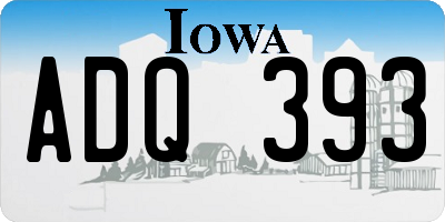 IA license plate ADQ393