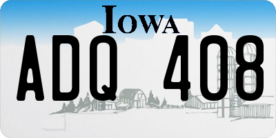 IA license plate ADQ408