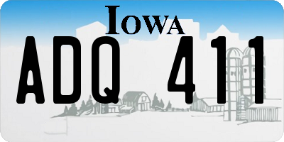 IA license plate ADQ411