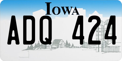 IA license plate ADQ424