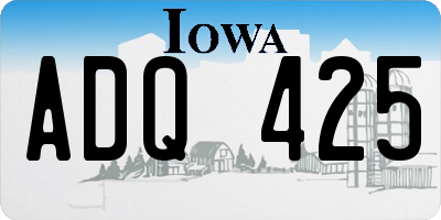 IA license plate ADQ425