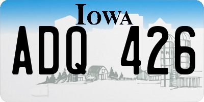 IA license plate ADQ426