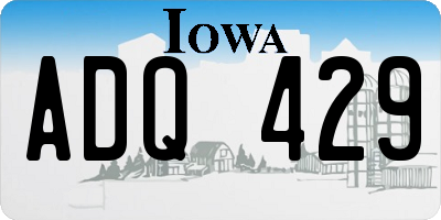 IA license plate ADQ429
