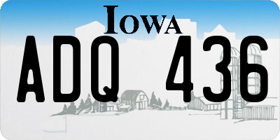 IA license plate ADQ436