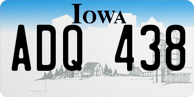 IA license plate ADQ438