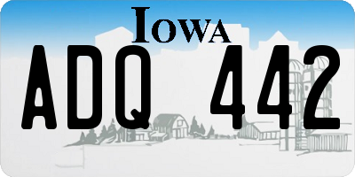 IA license plate ADQ442