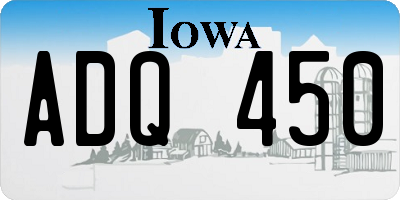 IA license plate ADQ450