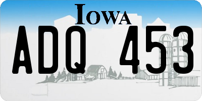 IA license plate ADQ453