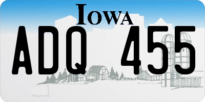 IA license plate ADQ455