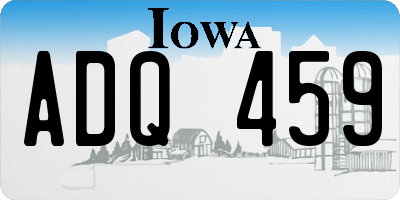IA license plate ADQ459