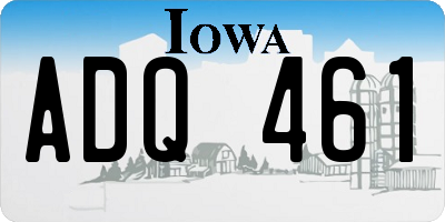 IA license plate ADQ461