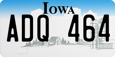 IA license plate ADQ464