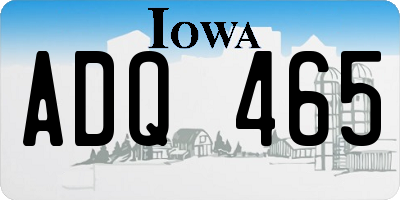 IA license plate ADQ465