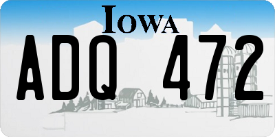 IA license plate ADQ472