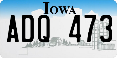 IA license plate ADQ473