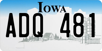 IA license plate ADQ481