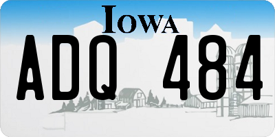 IA license plate ADQ484