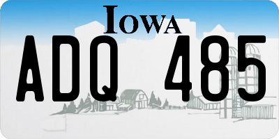 IA license plate ADQ485