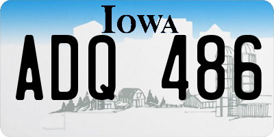 IA license plate ADQ486