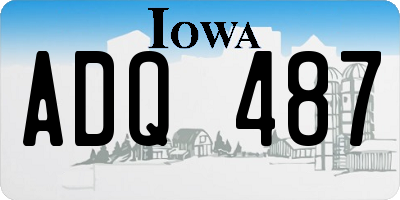 IA license plate ADQ487