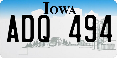 IA license plate ADQ494