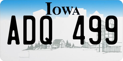 IA license plate ADQ499