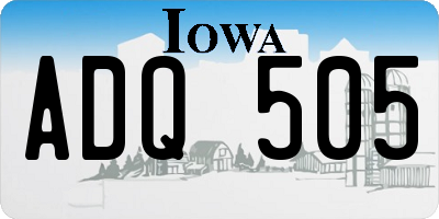 IA license plate ADQ505