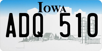 IA license plate ADQ510